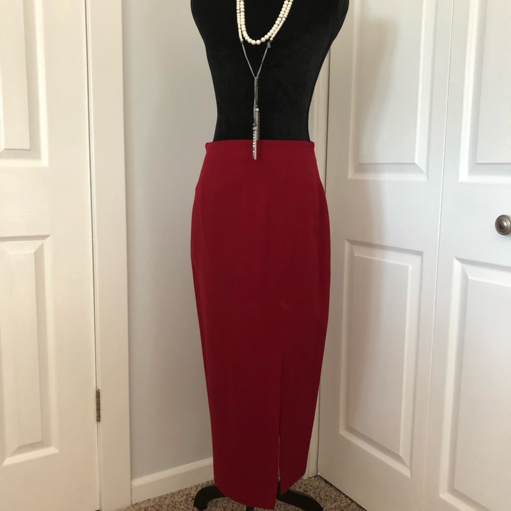 Fine wool GORGEOUS red long skirt!